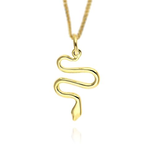 Μενταγιόν Φίδι από Κίτρινο Χρυσό Κ14 001699