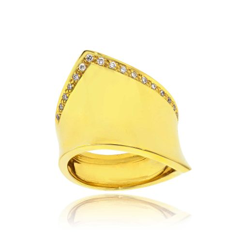 Δαχτυλίδι από Κίτρινο Χρυσό 18 Καρατίων με Διαμάντια Μπριγιάν 016795