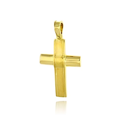 Σταυρός Βάπτισης για Αγόρι από Κίτρινο Χρυσό Κ18 017965
