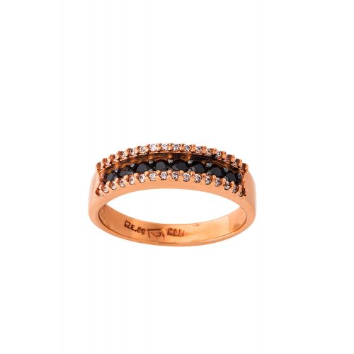 Δαχτυλίδι από Ροζ Χρυσό Κ14 με Ζιργκόν 021757