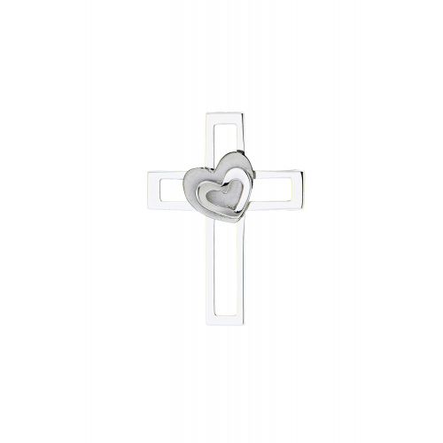 Σταυρός Γυναικείος mini Τριάντος Λευκό Χρυσό 14 Καρατίων Κ14 022412