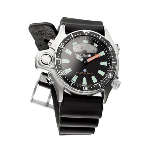 Ανδρικό Ρολόι Citizen Promaster Aqualand Diver΄s με Μαύρο Λουράκι απο Καουτσούκ JP2000-08E