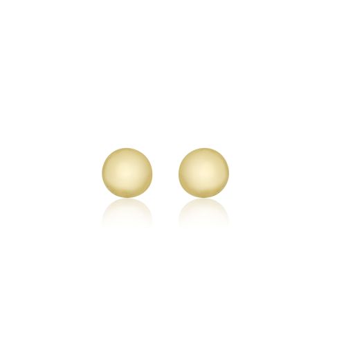 Σκουλαρίκια Μπίλιες Κίτρινο Χρυσό 14 Καρατίων Κ14 029636