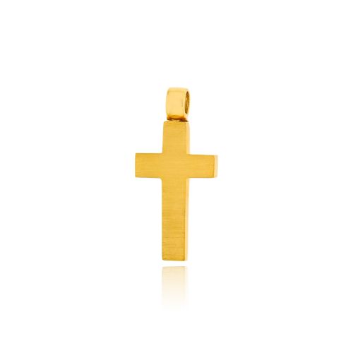 Σταυρός Βάπτισης για Αγόρι Κίτρινο Χρυσό 14 Καρατίων 030216