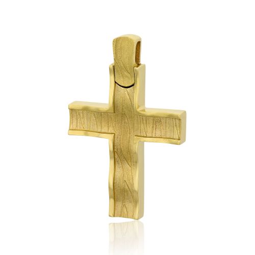 Βαπτιστικός Σταυρός Val΄Oro για Αγόρι Σκέτος Κίτρινο Χρυσό 14 Καρατίων Κ14 030252