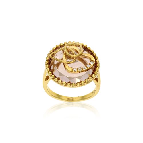 Δαχτυλίδι Gabriela Rigamonti Κίτρινο Χρυσό Κ14 με πέτρες 030938