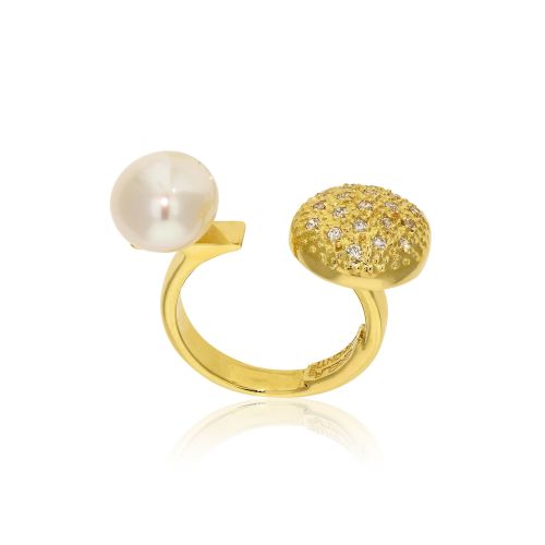 Δαχτυλίδι Gabriela Rigamonti Ανοιχτό Κίτρινο Χρυσό Κ14 με Πέτρες 030939