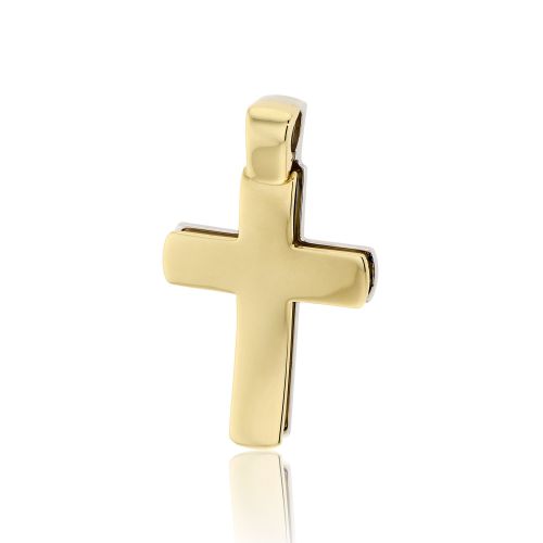 Σταυρός Βάπτισης Val΄Oro για Αγόρι Σκέτος Κίτρινο και Λευκό Χρυσό Κ14 031894