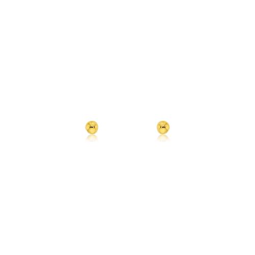Σκουλαρίκια Μπίλιες Λευκό Χρυσό 14 Καρατίων Κ14 032155