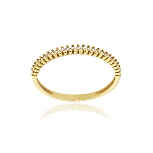 Δαχτυλίδι Σειρέ από Κίτρινο Χρυσό 14 Καρατίων με Πέτρες Ζιργκόν 032425