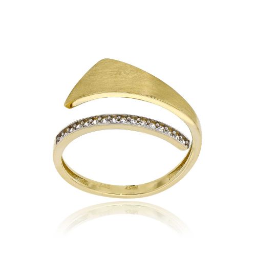 Δαχτυλίδι από Κίτρινο Χρυσό Κ14 με Πέτρες Ζιργκόν 033028