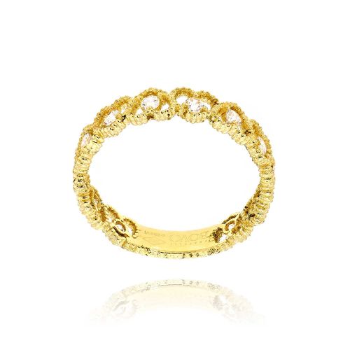 Δαχτυλίδι από Κίτρινο Χρυσό Κ14 με Πέτρες Ζιργκόν 034195
