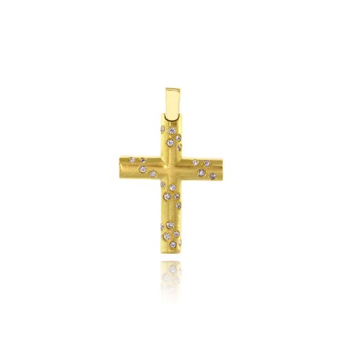 Σταυρός Βάπτισης Val΄Oro για Κορίτσι από Κίτρινο Χρυσό Κ14 034900