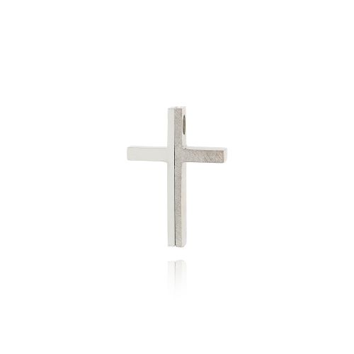 Σταυρός Βάπτισης για Αγόρι από Λευκό Χρυσό Κ14 035438