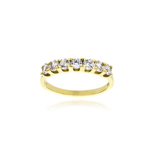 Δαχτυλίδι Σειρέ από Κίτρινο Χρυσό Κ14 με Πέτρες Ζιργκόν 035994