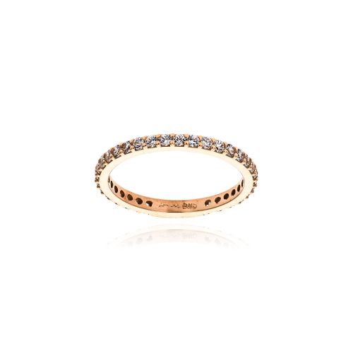 Δαχτυλίδι Σειρέ από Ροζ Χρυσό Κ14 με Πέτρες Ζιργκόν 035999