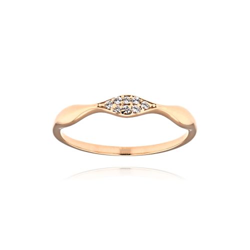 Δαχτυλίδι από Ροζ Χρυσό Κ14 με Πέτρες Ζιργκόν 036800