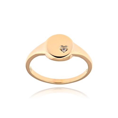 Δαχτυλίδι από Ροζ Χρυσό Κ14 με Πέτρα Ζιργκόν 036933
