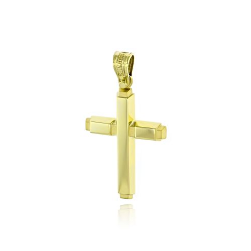 Σταυρός Βάπτισης για Αγόρι Τριάντος από Κίτρινο Χρυσό Κ14 036984
