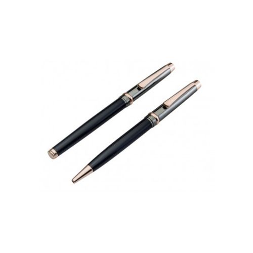 Σετ Ρόλλερ & Στυλό Jos Von Arx  Prestige σε χρώμα Μαύρο & Ροζ Χρυσό 037736