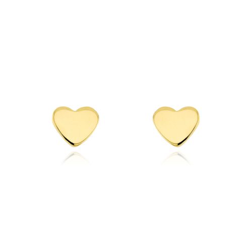 Σκουλαρίκια Καρδιά από Κίτρινο Χρυσό 14 Καρατίων 038795