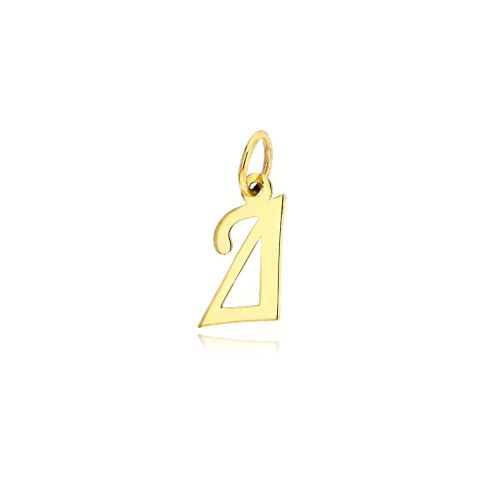 Μενταγιόν Μονόγραμμα Δέλτα από Κίτρινο Χρυσό 9 Καρατίων 038862