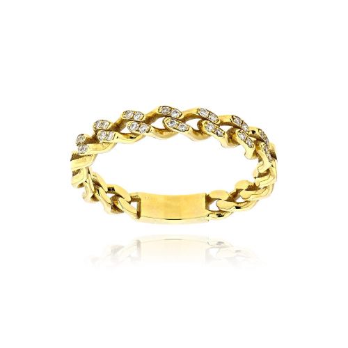 Δαχτυλίδι από Κίτρινο Χρυσό Κ18 με Διαμάντια 038926