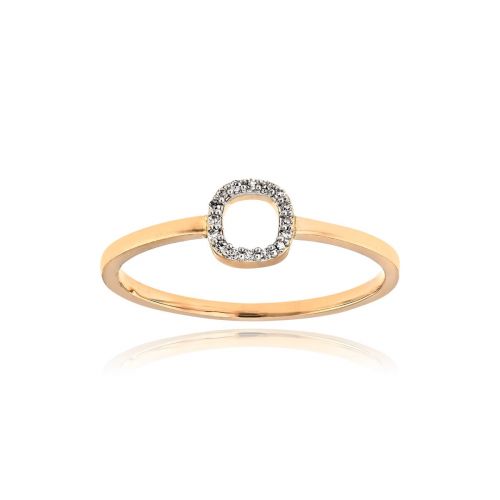Δαχτυλίδι από Ροζ Χρυσό Κ18 με Διαμάντια 039152