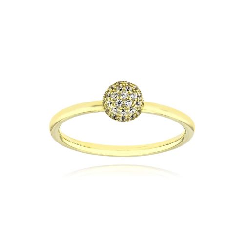 Δαχτυλίδι από Κίτρινο Χρυσό Κ14 με Πέτρες Ζιργκόν 039183