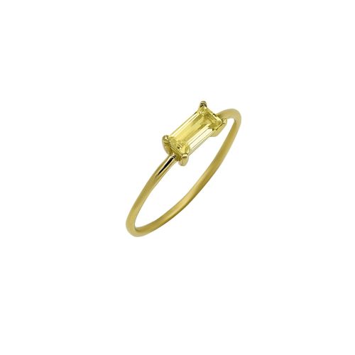 Δαχτυλίδι MetronGold από Κίτρινο  Χρυσό Κ14 με Κιτρίνη 039251
