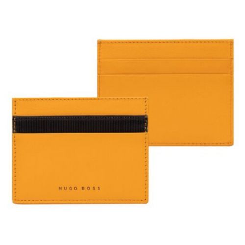 Καρτοθήκη Matrix Hugo Boss από Δέρμα σε Κίτρινο Χρώμα HLC215S