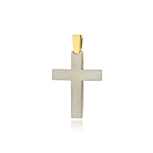 Σταυρός Βάπτισης για Αγόρι Val΄Oro από Λευκό και Κίτρινο Χρυσό Κ14 039740