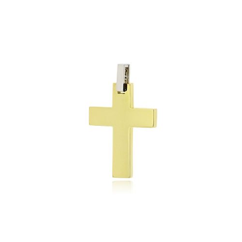 Σταυρός Βάπτισης για Αγόρι από Κίτρινο και Λευκό Χρυσό Κ14 039819