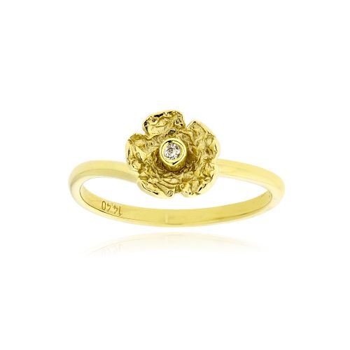 Δαχτυλίδι Κίτρινο Χρυσό 14 Καρατίων Κ14 με Πέτρα Ζιργκόν 040098