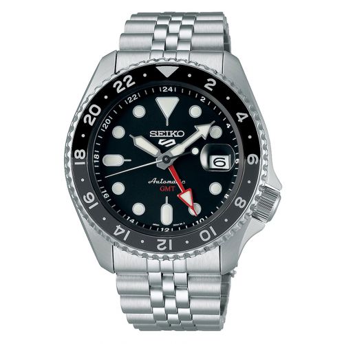 Ρολόι Seiko 5 Sports GMT Αυτόματο με Μπρασελέ από Ανοξείδωτο Ατσάλι SSK001K1