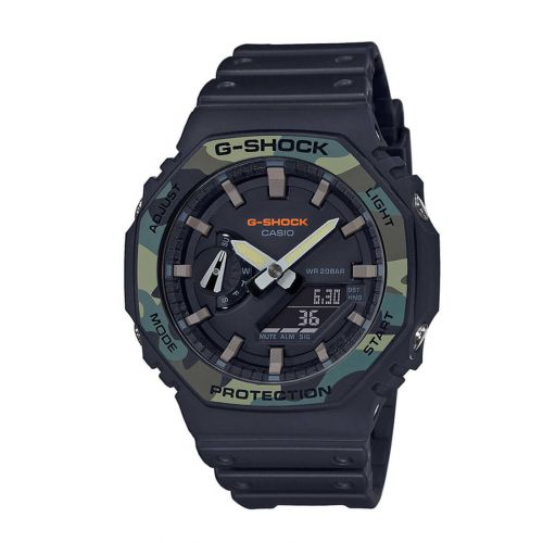 Ρολόι Casio G-Shock Quartz με Μαύρο Λουράκι από Καουτσούκ GA-2100SU-1AER