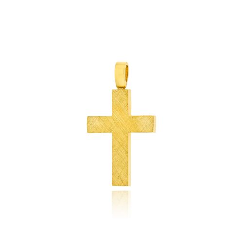 Σταυρός Βάπτισης Σκέτος από Κίτρινο Χρυσό Κ14 041099
