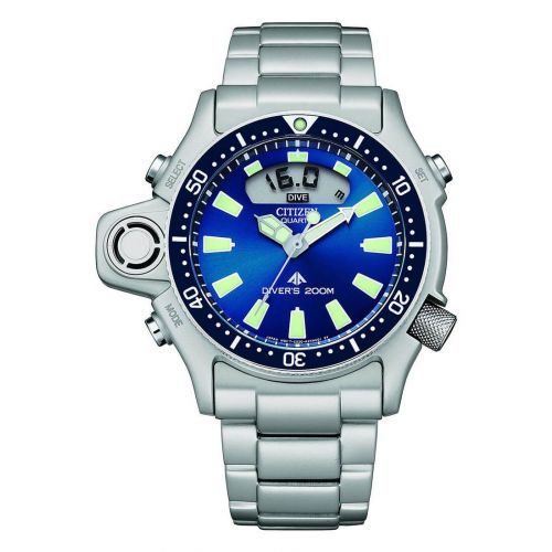Ανδρικό Ρολόι Citizen Promaster Aqualand Diver΄s με Μπρασελέ από Ανοξείδωτο Ατσάλι JP2000-67L