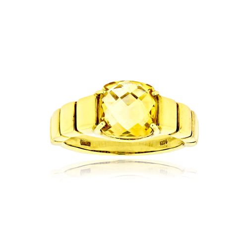 Δαχτυλίδι από Κίτρινο Χρυσό 14 Καρατίων με Σιτρίν 041273