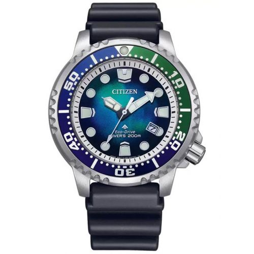 Ανδρικό Ρολόι Citizen Promaster Eco Drive Diver με Λουράκι από Καουτσούκ BN0166-01L