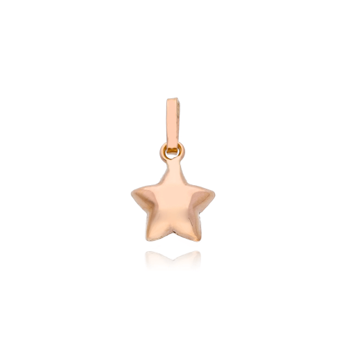 Μενταγιόν Αστέρι από Ροζ Χρυσό Κ18 041726
