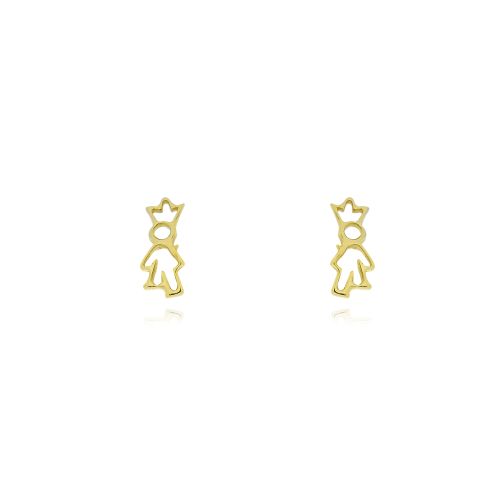 Σκουλαρίκια Πρίγκιπας από Κίτρινο Χρυσό Κ14 042020