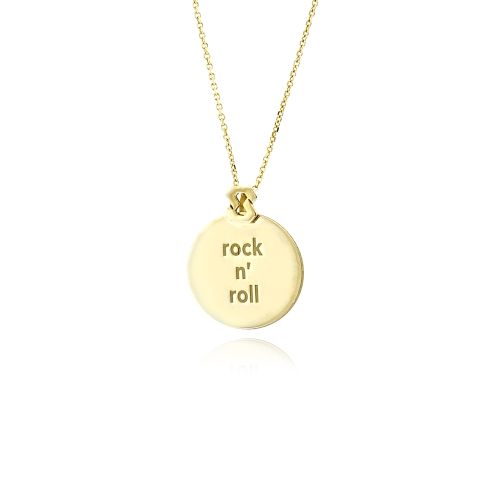 Μενταγιόν Rock n' Roll από Ασήμι 925 με Αλυσίδα - Get Inspired Collection 042073