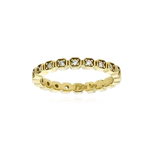 Δαχτυλίδι Ολόβερο FaCad΄oro από Κίτρινο Χρυσό Κ14 με Πέτρες Ζιργκόν RI-000806