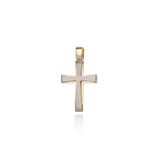 Σταυρός Βάπτισης Val΄Oro για Αγόρι από Λευκό και Κίτρινο Χρυσό Κ14 042515