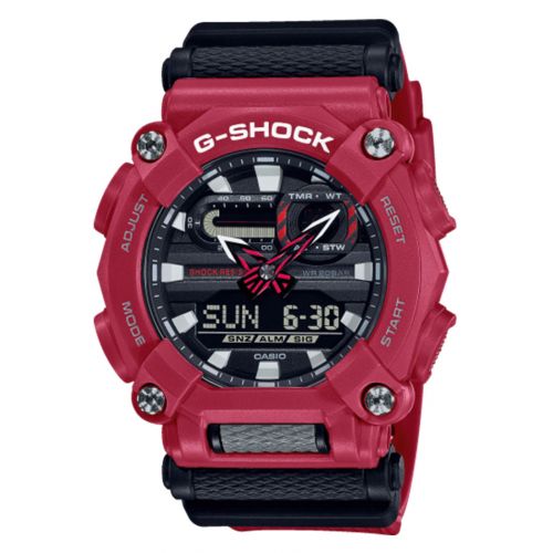 Ρολόι Casio G-Shock Quartz με Κόκκινο Λουράκι από Καουτσούκ GA-900-4AER