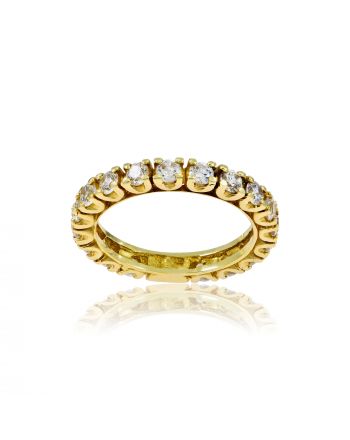 Δαχτυλίδι Ολόβερο Σειρέ από Κίτρινο Χρυσό Κ14 με Ζιργκόν 001119