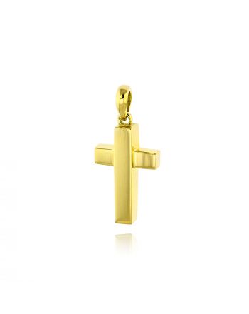Σταυρός Βάπτισης για Αγόρι από Κίτρινο Χρυσό Κ18 008983
