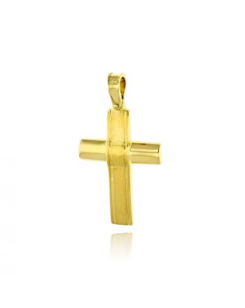 Σταυρός Βάπτισης για Αγόρι από Κίτρινο Χρυσό Κ18 017965