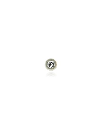 Σκουλαρίκι Μύτης από Λευκό Χρυσό Κ14 με Πέτρα Ζιρκόν 018885